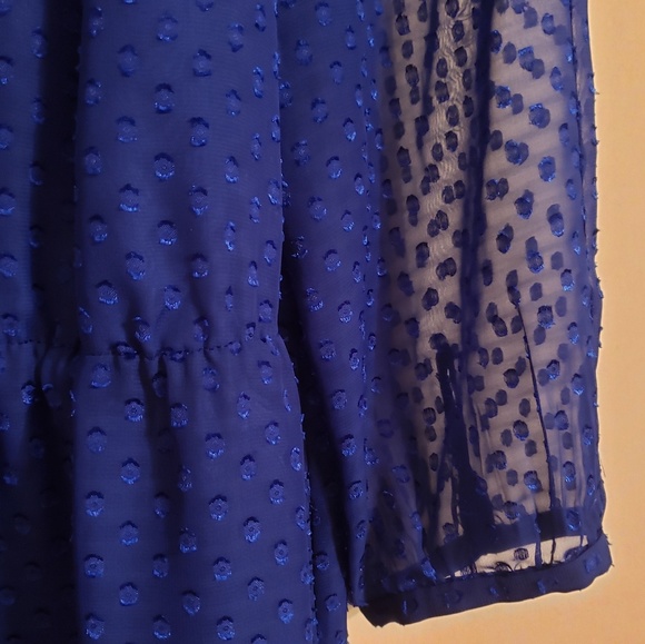 J. Crew NWT Blue Dotted Dress, 10 - Picture 2 of 6